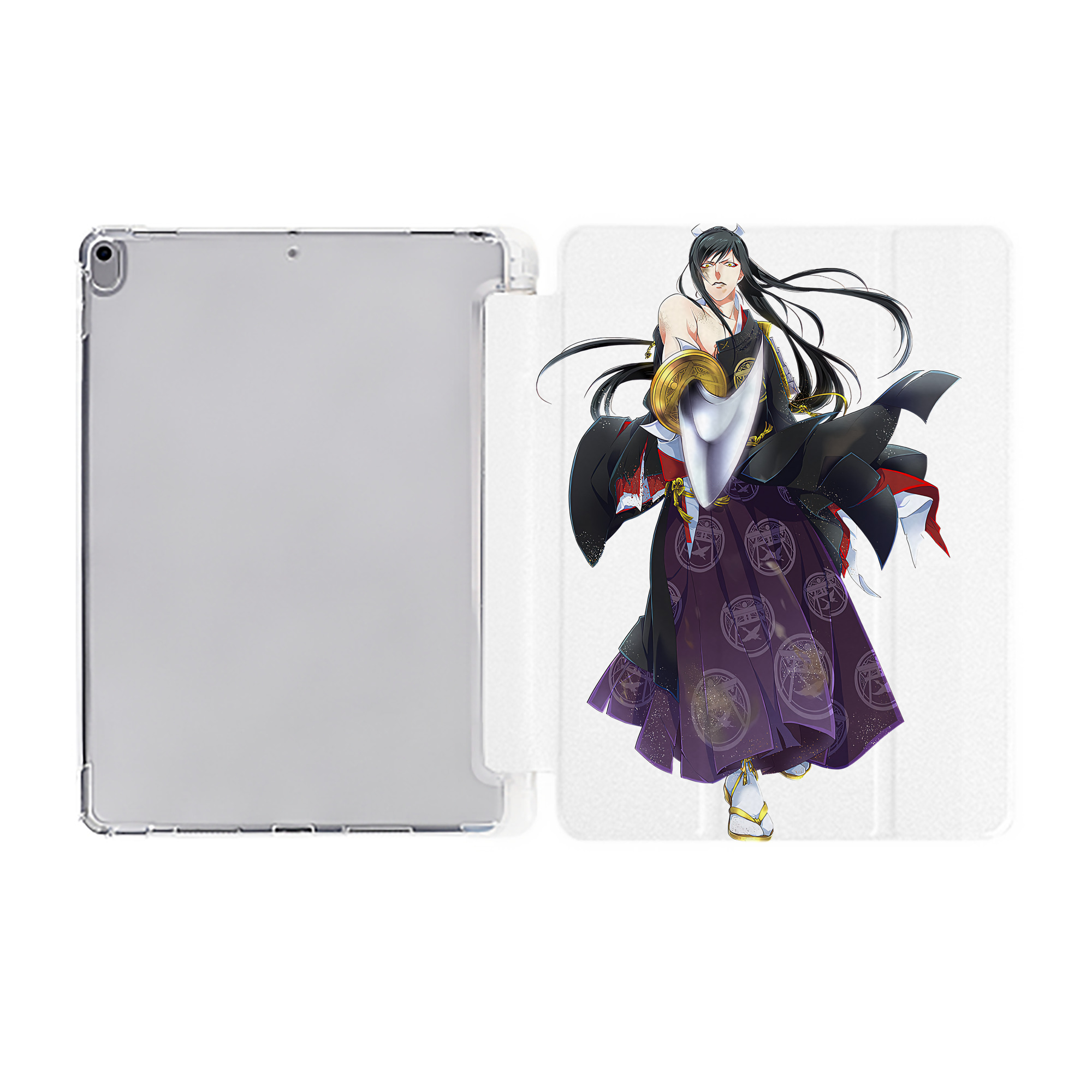 （画像用） 刀剣乱舞 Touken Ranbu IPad ケース ペン収納付き 三つ折りスタンド PUレザー×シリコン 対応機種9.5/10.5/10.9インチ